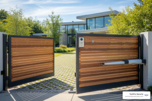 Electric gate installation